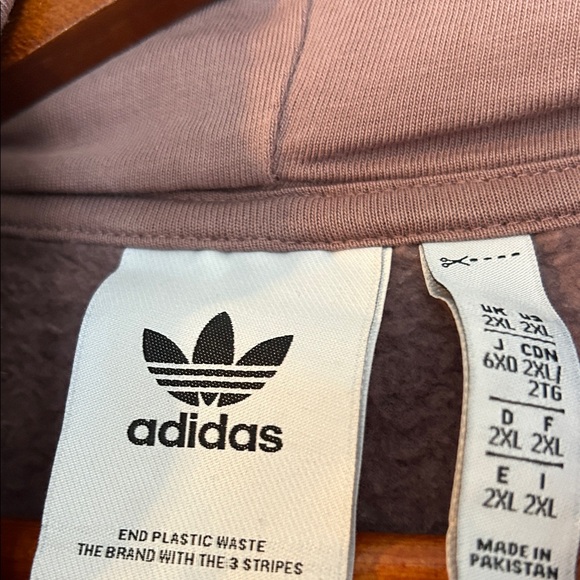 Adidas Men's Earthy Tone Mauve Hoodie - Picture 2 of 6